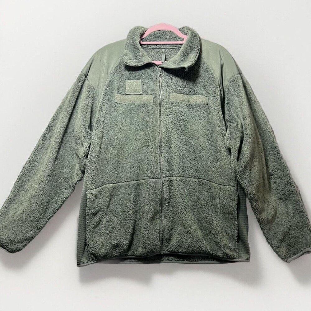 US Military Gen III Cold Weather Jacket Mens Large Long‎ Green Fleece Outdoor